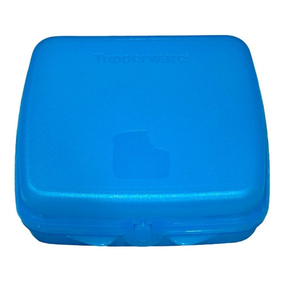 Blue TUPPERWARE LOT Crystalwave Microwave Lunch Bowl 2.5 Cup and Sandwich Keeper - Picture 2 of 6